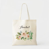 Aangepaste Floral Canvas tas (Voorkant)