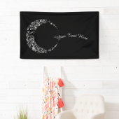 Aangepaste Floral Crescent Moon Banner (Insitu)