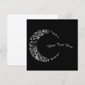 Aangepaste Floral Crescent Moon Flat Kaart (Voorkant / Achterkant)