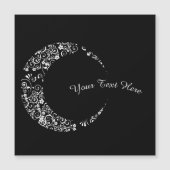 Aangepaste Floral Crescent Moon Magnetic Kaart (Voorkant)