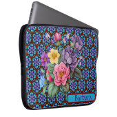 Aangepaste Floral Electronics Bag Laptop Sleeve (Voorkant Rechts)