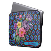 Aangepaste Floral Electronics Bag Laptop Sleeve (Voorkant Links)