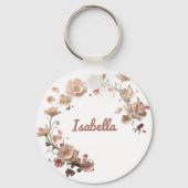 Aangepaste Floral Elegance Sleutelhanger (Voorkant)