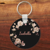 Aangepaste Floral Elegance Sleutelhanger (Achterkant)