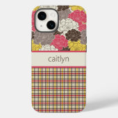 Aangepaste Floral- en speldentelefoonkwestie Case-Mate iPhone Case (Achterkant)