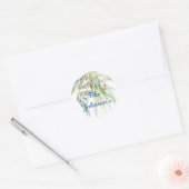 Aangepaste Floral Envelope Seal Ronde Sticker (Envelop)
