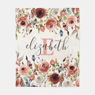 Aangepaste Floral Fleece Blanket