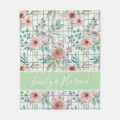 Aangepaste Floral Fleece Deken (Voorkant)