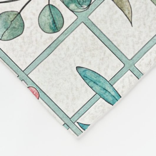 Aangepaste Floral Fleece Deken (Hoek)