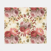 Aangepaste  Floral Fleece Deken (Voorkant (Horizontaal))