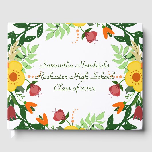 Aangepaste Floral Gastenboek (Voorkant)