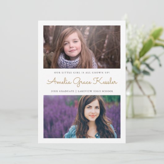 Aangepaste Floral Gradual Partij Uitnodiging (Staand voorkant)