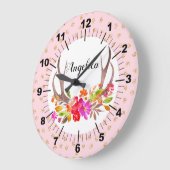 Aangepaste Floral Grote Klok (Hoek)
