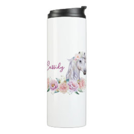 Aangepaste Floral Horse paarden Thermosbeker