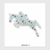 Aangepaste  Floral Hunter Jumper Tack Trunk Sticker (Vel)