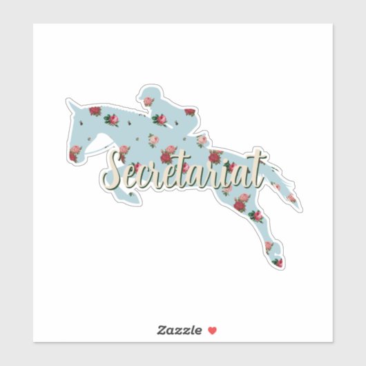 Aangepaste  Floral Hunter Jumper Tack Trunk Sticker (Vel)