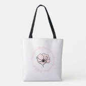 Aangepaste Floral-katholieke citaatmassa Tote Bag (Achterkant)