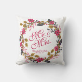 Aangepaste Floral Kerstbruiloft Pillow Kussen (Voorkant)