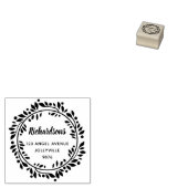 Aangepaste Floral laat het grote adres Rubberstempel (Gestempeld)