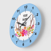 Aangepaste Floral Large Clock Grote Klok (Hoek)