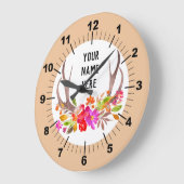 Aangepaste Floral Large Clock Grote Klok (Hoek)