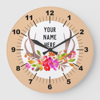 Aangepaste Floral Large Clock Grote Klok