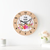 Aangepaste Floral Large Clock Grote Klok (Huis)