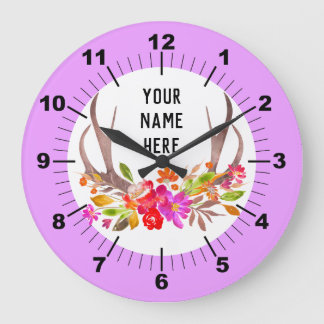 Aangepaste Floral Large Clock Grote Klok