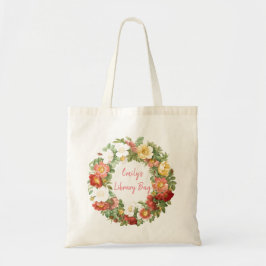 Aangepaste Floral Library Tote Bag