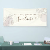 Aangepaste Floral Line Art-ontwerpbanner Spandoek (Beurs)