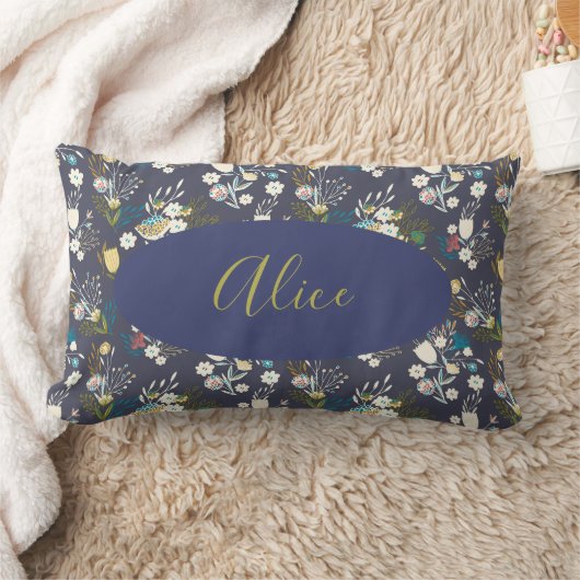 Aangepaste Floral Lumbar Cushion Kussen (Deken)