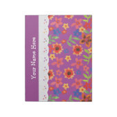 Aangepaste Floral Magenta, Faux Lace Notitieblok o (Linkerzijde)