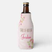 Aangepaste  Floral Maid of Honor Bottle Cooler (Fles Voorkant)