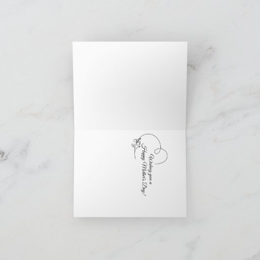 Aangepaste Floral-Moederdag Bedankkaart (Binnen)