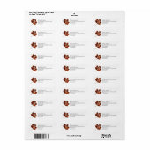Aangepaste Floral Monogram herfst Maple Leaf Etiket (Full Sheet)