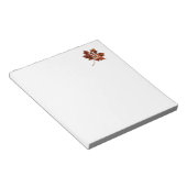 Aangepaste Floral Monogram herfst Maple Leaf Notitieblok (Schuin)