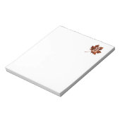 Aangepaste Floral Monogram herfst Maple Leaf Notitieblok (Linkerzijde)