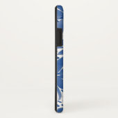 Aangepaste Floral Monogrammed Blue Waterverf Case-Mate iPhone Case (Achterkant/rechts)