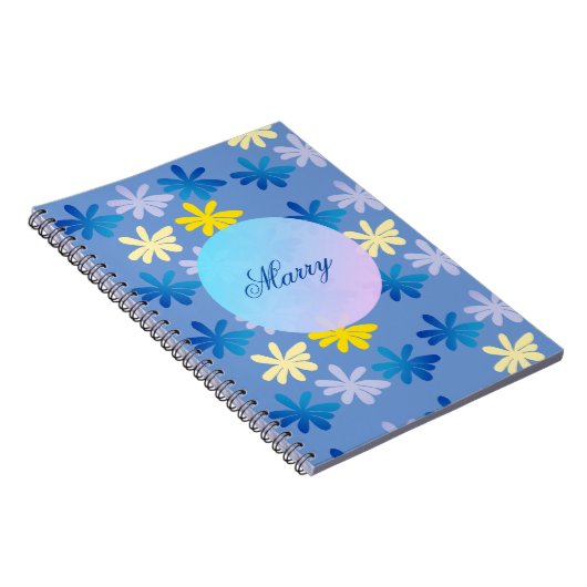 Aangepaste Floral Notitieboek (Rechterzijde)