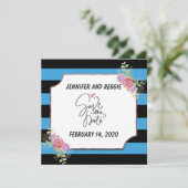 Aangepaste Floral opslaan Datum Save The Date (Staand voorkant)