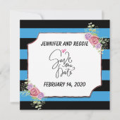 Aangepaste Floral opslaan Datum Save The Date (Voorkant)