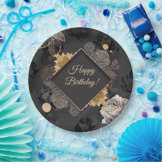 Aangepaste Floral Papieren Bordje (Feest)