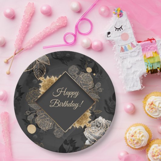 Aangepaste Floral Papieren Bordje (Feest)