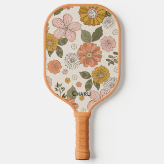 Aangepaste Floral Pickleball Paddle Beauful Retro