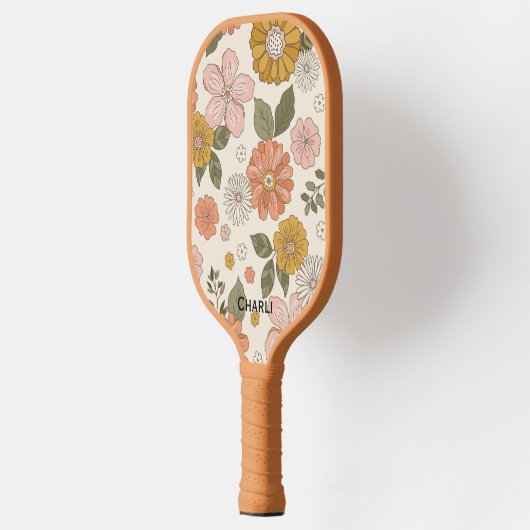 Aangepaste Floral Pickleball Paddle Beauful Retro (Links)