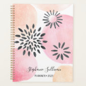 Aangepaste Floral Pink Planner (Voorkant)