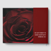 Aangepaste Floral RED ROSE Gastenboek (Achterkant)