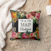 Aangepaste Floral-Rozen en Bird Wedding Pillow Kussen (Deken)