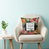 Aangepaste Floral-Rozen en Bird Wedding Pillow Kussen (Stoel)