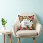 Aangepaste Floral-Rozen en Bird Wedding Pillow Kussen (Stoel)